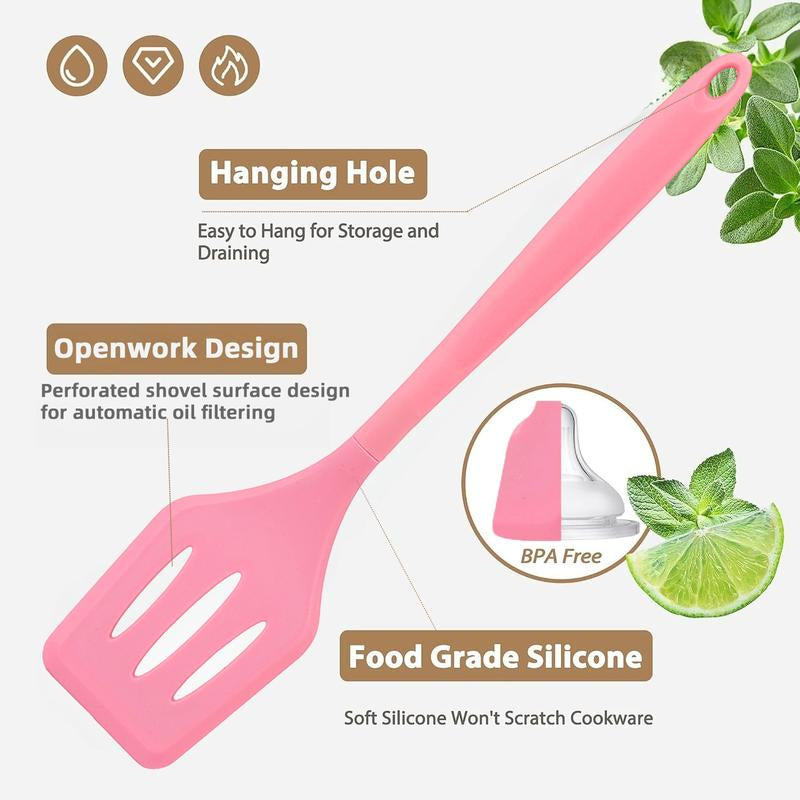 13Pcs Silicone Kitchen Cooking Utensil Set with Measuring Cup, Non Stick Cookware Set, Including Spatula, Spoon, Tongs, Whisk, Basting Brush, Kitchen Tool