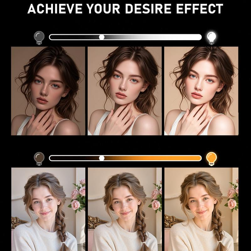 10-Inch Selfie Video Lighting with Extra-Tall 71-Inch Tripod, Adjustable LED Desktop Lighting – Perfect for Makeup, Photography, Live Streaming on Youtube & Tiktok Video Recording#New Years