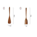 1-9Pcs/Set Wooden Kitchen Utensils Set, Wooden Spoons for Cooking, Utensils,Natural Teak Wooden Spoons for Non-Stick Pan Gift