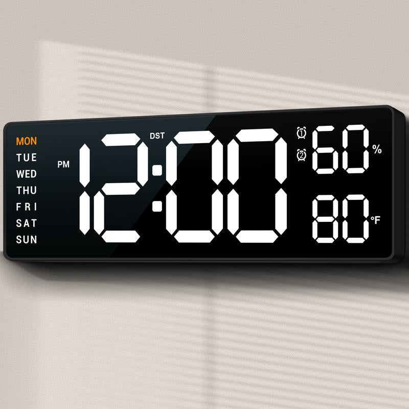 16" Large Digital Wall Mount Clock with Countdown Timer Alarm & 8 RGB Colors for Living Room Classroom Desk New Year Birthday Gift House Warming Gifts New Home Decor Inteligente Pariente De Reloj Led