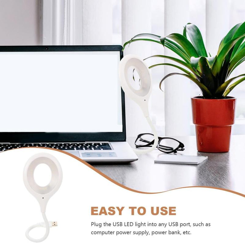 1Pcs Voice Control USB Reading Flexible Gooseneck Led Light for Bedside Reading Soft Night Light Smart Voice Activation for Bedroom Office and Study Use